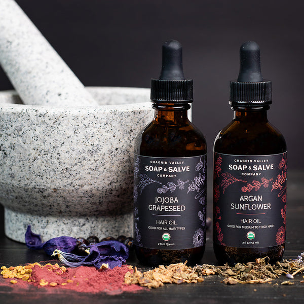 Natural Organic Hair Balms, Oils and Conditioners