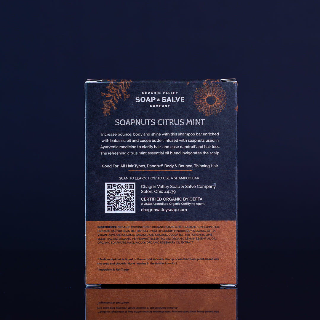 Barra de champú: Soapnuts Citrus Mint