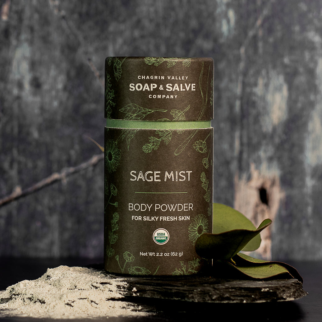 Organic Body Powder - sage Mist