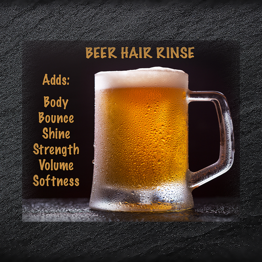 A beer hair rinse adds body, bounce, shine and softness to hair