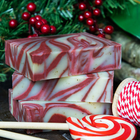 Natural Organic Peppermint Christmas Soap