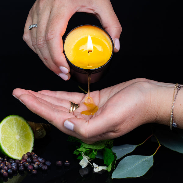 Organic Massage Candle Being Poured