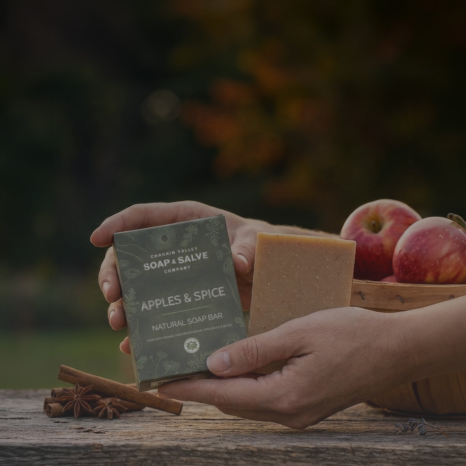 Organic apples and spice seasonal soap bar 2026