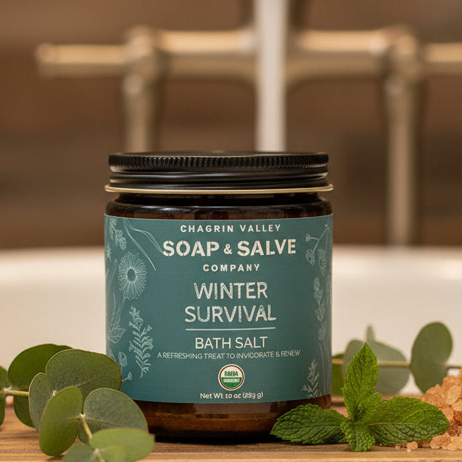 Organic winter survival bath salt