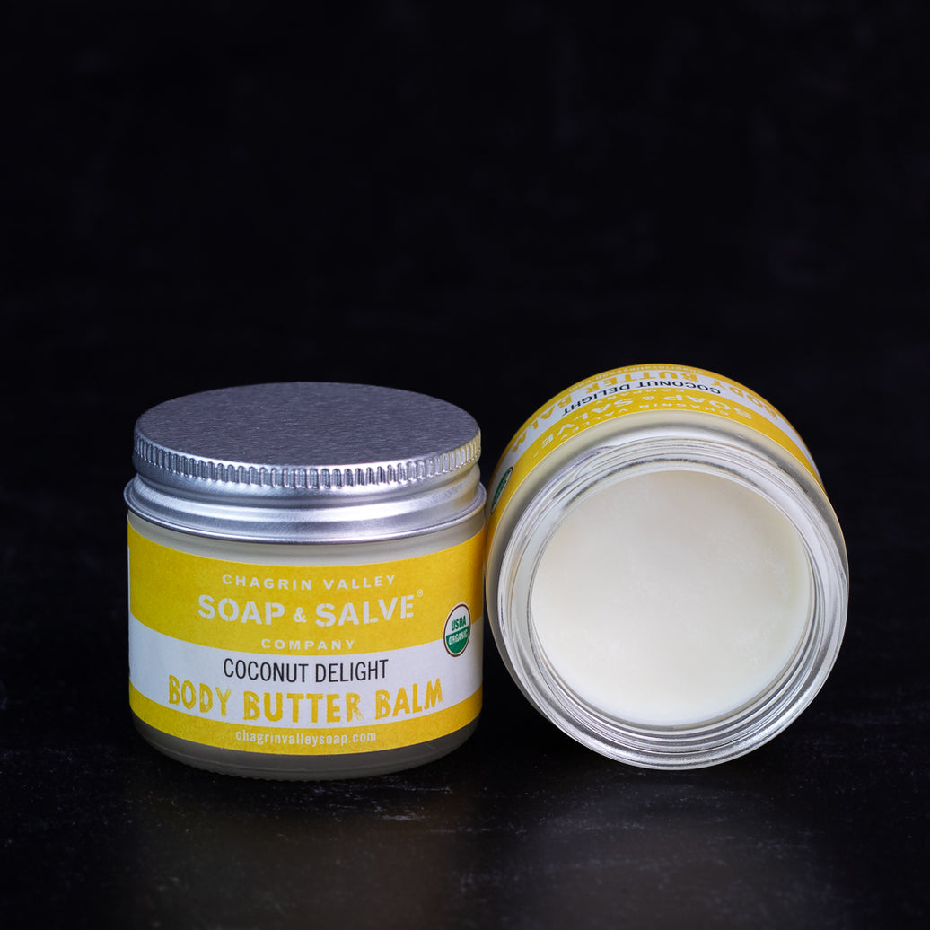 USDA Organic Lip Balm 4-Pack – Creamy Coconut Flavor with Beeswax