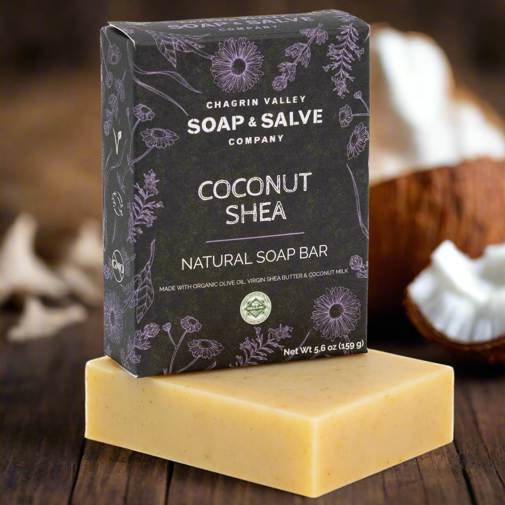 Natural Soap Bar - Coconut Shea - Organic Ingredients