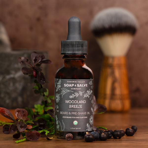 Aceite para barba y preafeitado: aroma a brisa del bosque