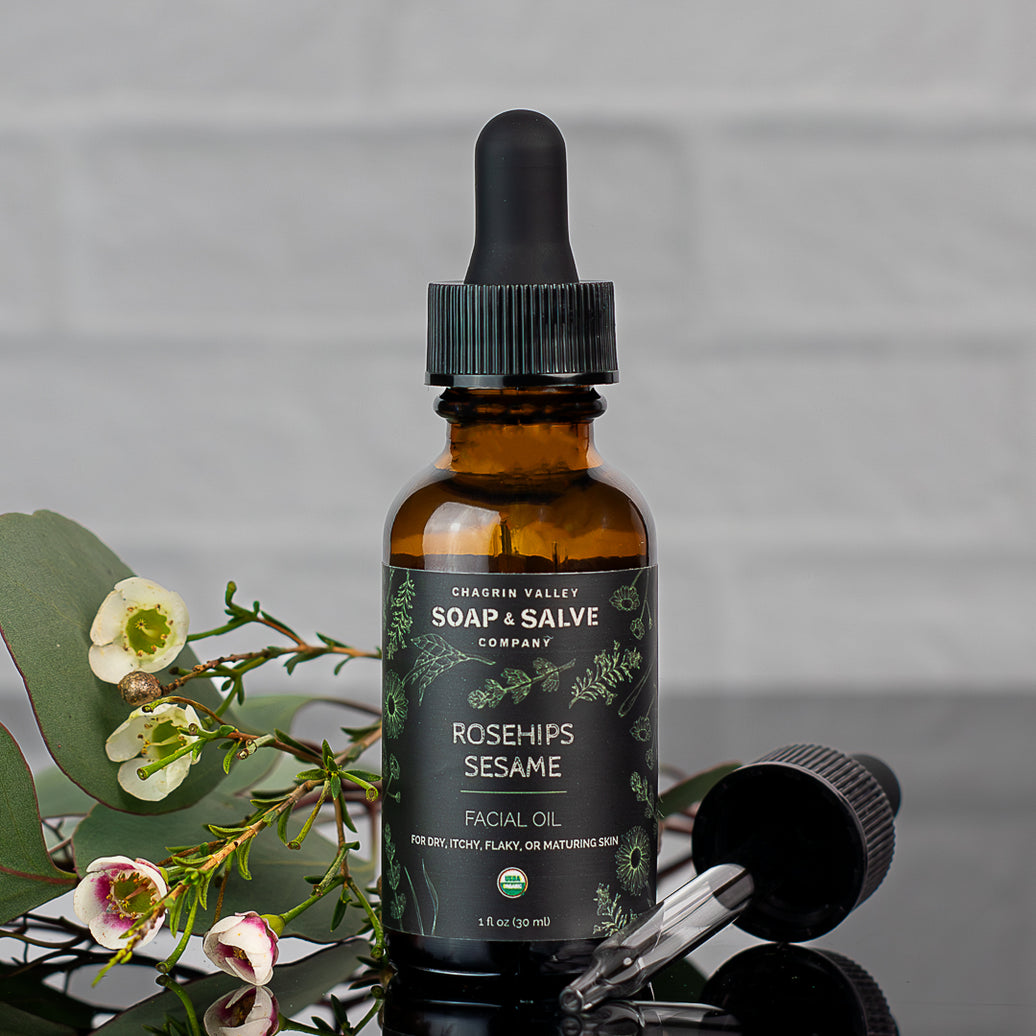rose hip seed oil for face Facial Oil: Rosehips & Sesame – Chagrin Valley Soap & Salve