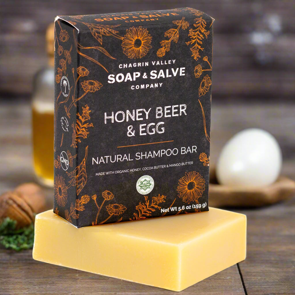 Organic Shampoo Bar - Honey Beer and Egg