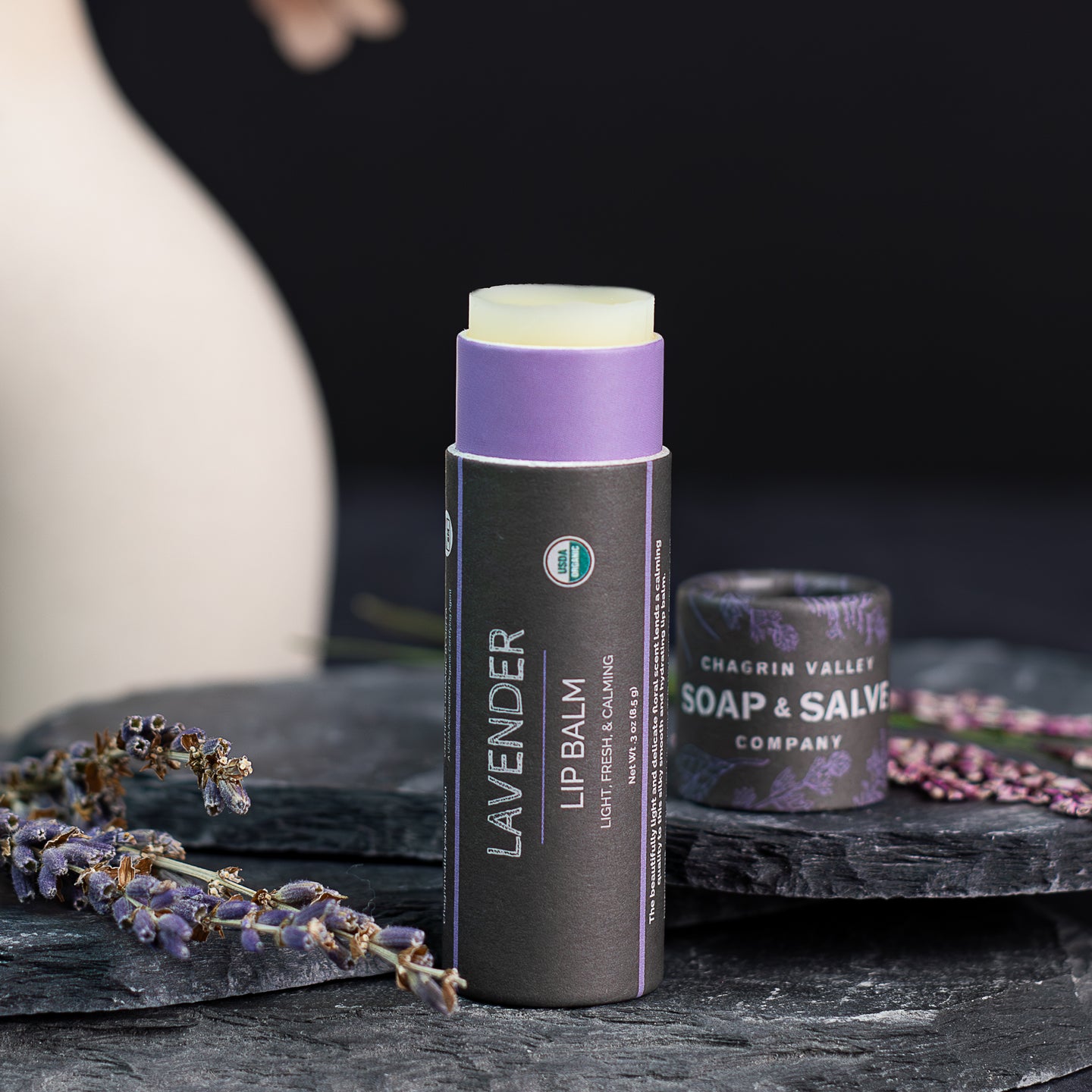 Bálsamo labial: barra de lavanda