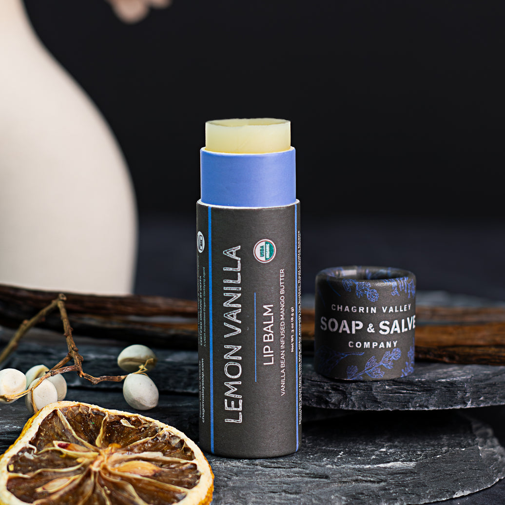 Lip Balm: Lemon Vanilla Stick – Chagrin Valley Soap & Salve