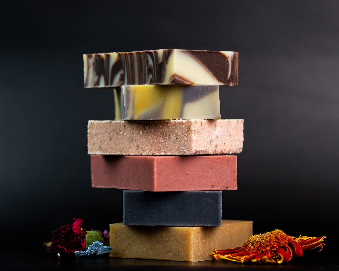 Natural Soap Bars stacked up high