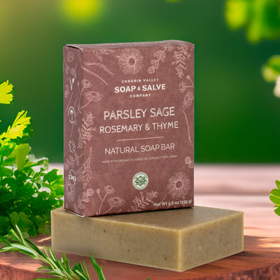 Organic Parsley Sage Rosemary & Thyme Spring Seasonal Soap Bar