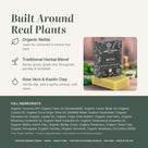 Nettle shampoo bar ingredients: Organic Nettle, Traditional Herbal Blend, Aloe Vera & Kaolin Clay, plus full ingredient list