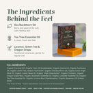 Sea Buckthorn & Tea Tree soap ingredients: sea buckthorn oil, tea tree oil, licorice root, green tea, full list