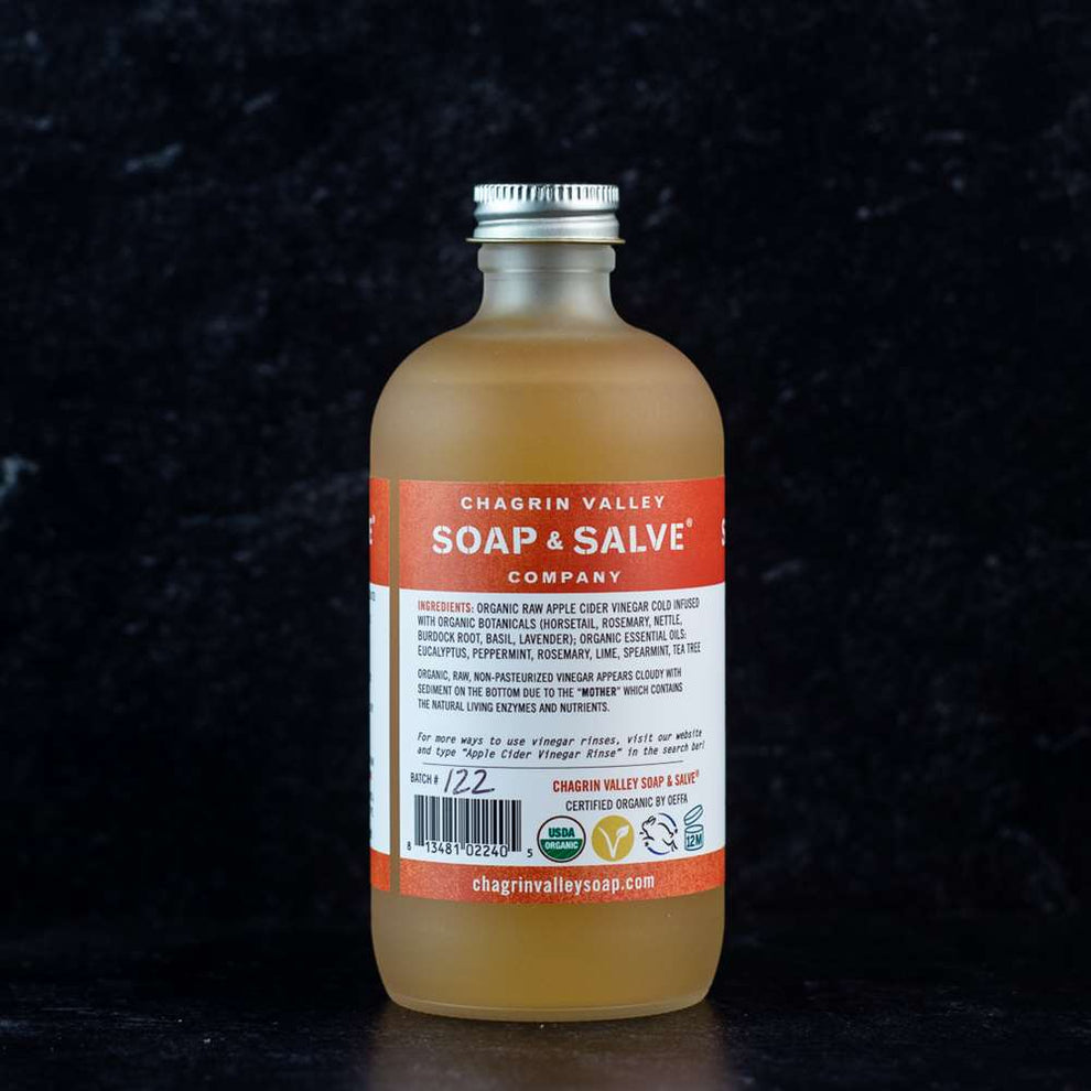 Apple Cider Vinegar Rinse Concentrate Fresh Mint Chagrin Valley Soap