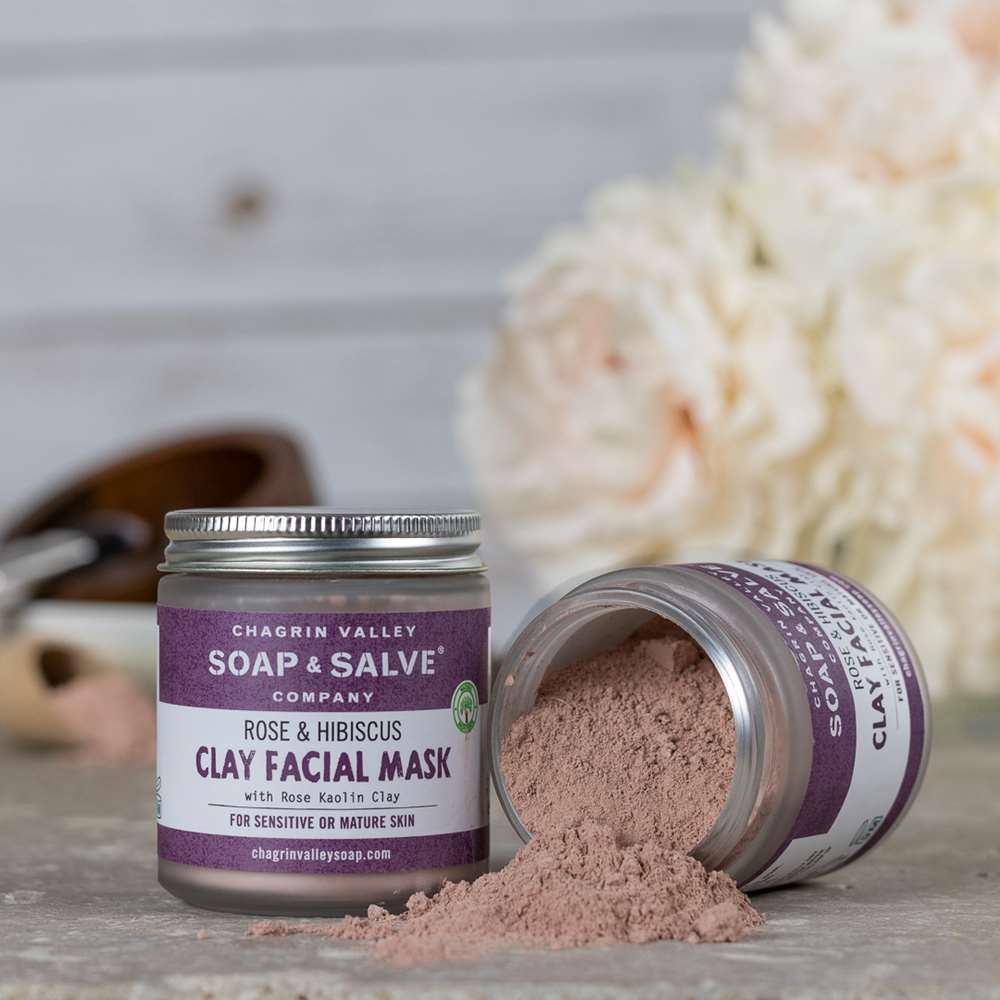 Clay Face Mask: Rose & Hibiscus
