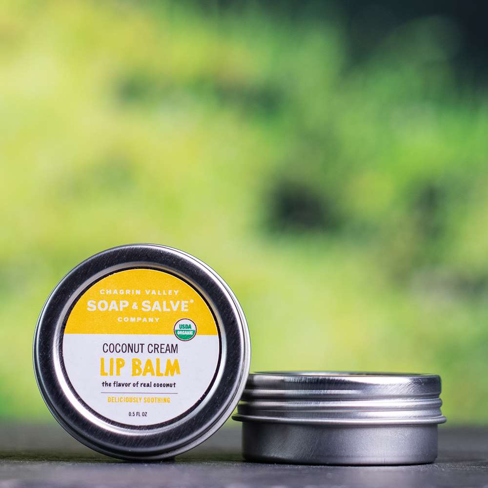 USDA Organic Lip Balm 4-Pack – Creamy Coconut Flavor with Beeswax