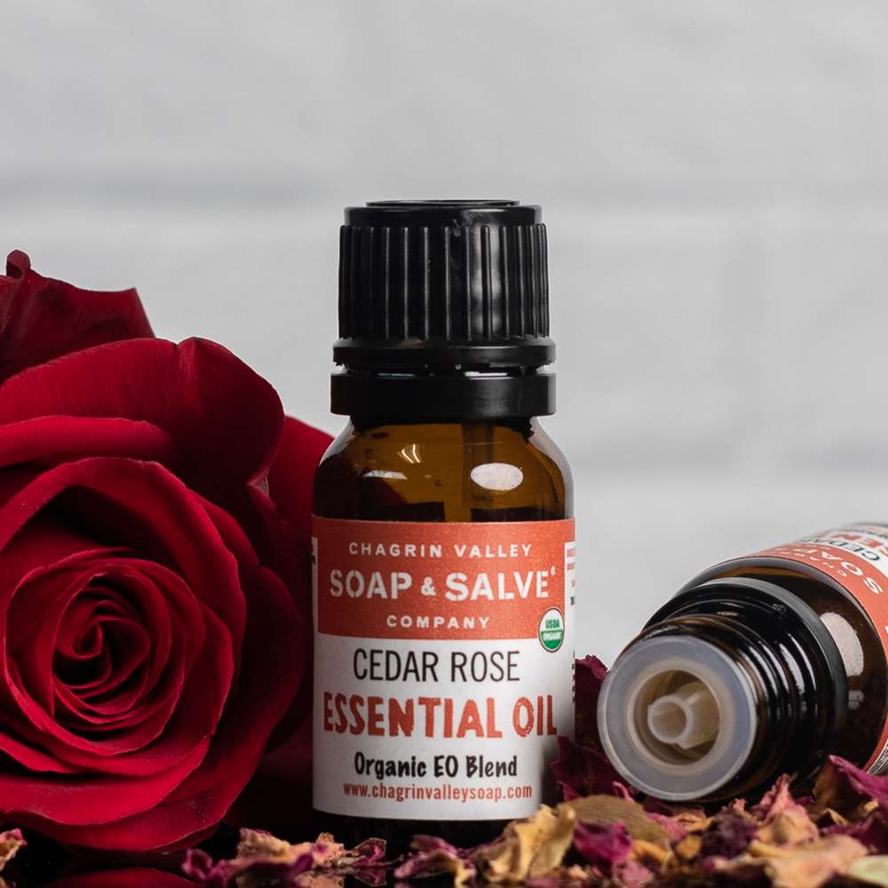 Rose Essential Oil 100% Pure Organic Rose Oil for Diffuser, Perfume,  Massage, Aroma, Bath - 10ML