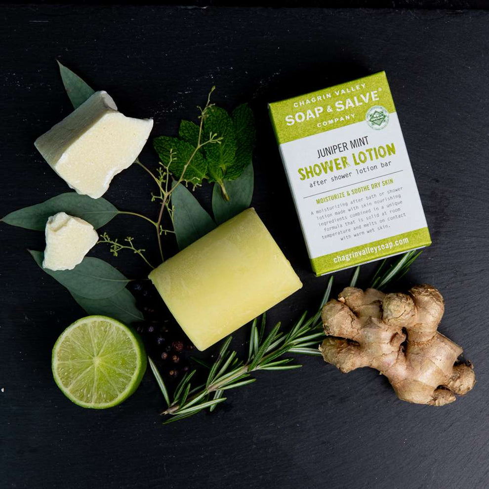 Shower Butter Bar Mint Berry Chagrin Valley Soap & Salve