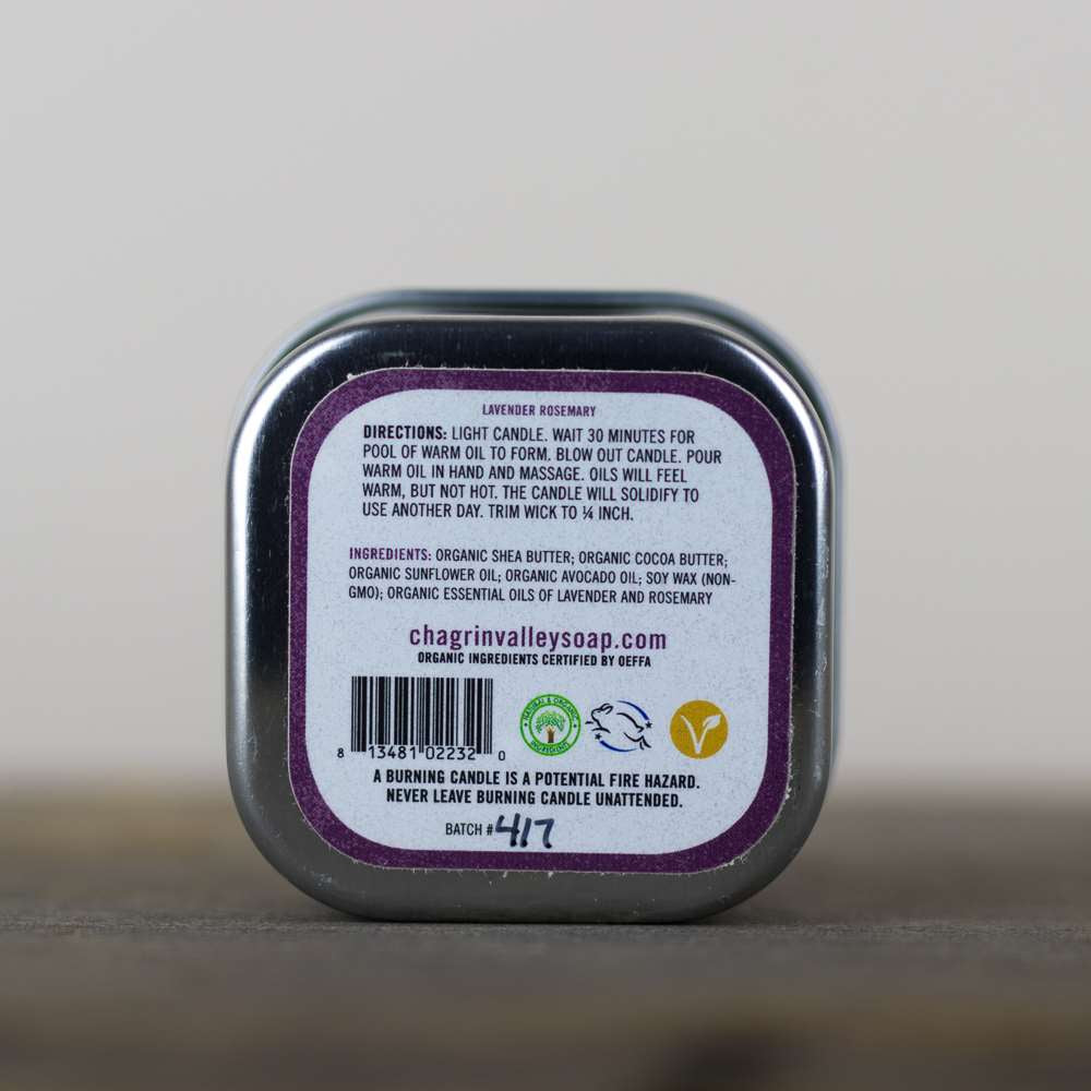 Body & Massage Candle: Lavender Rosemary