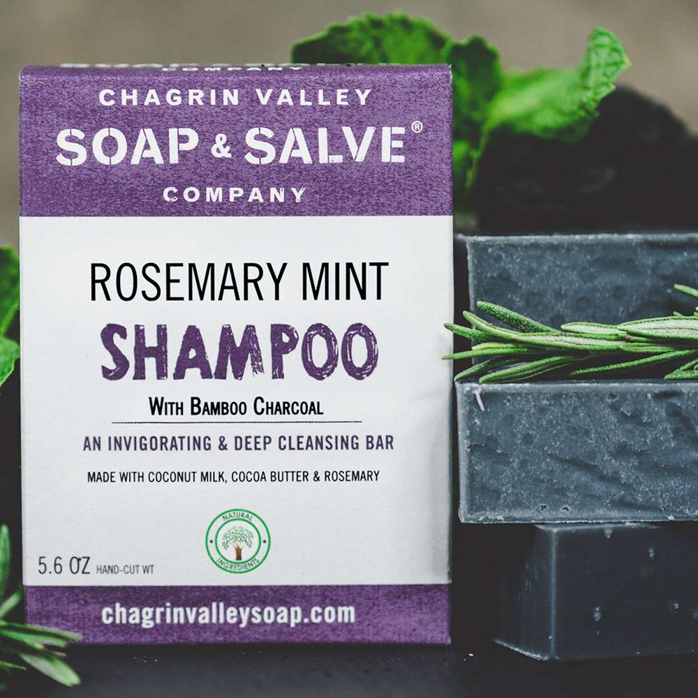 Shampoo Bar: Rosemary Mint Charcoal Sample 1.7 oz